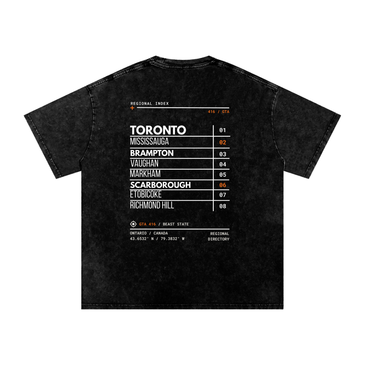 GTA 416 Regional Index Tee