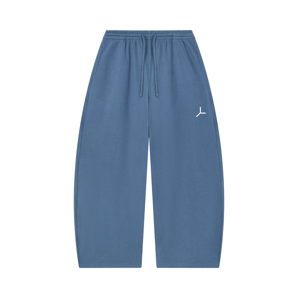 WAFFLE BARREL-LEG PANT