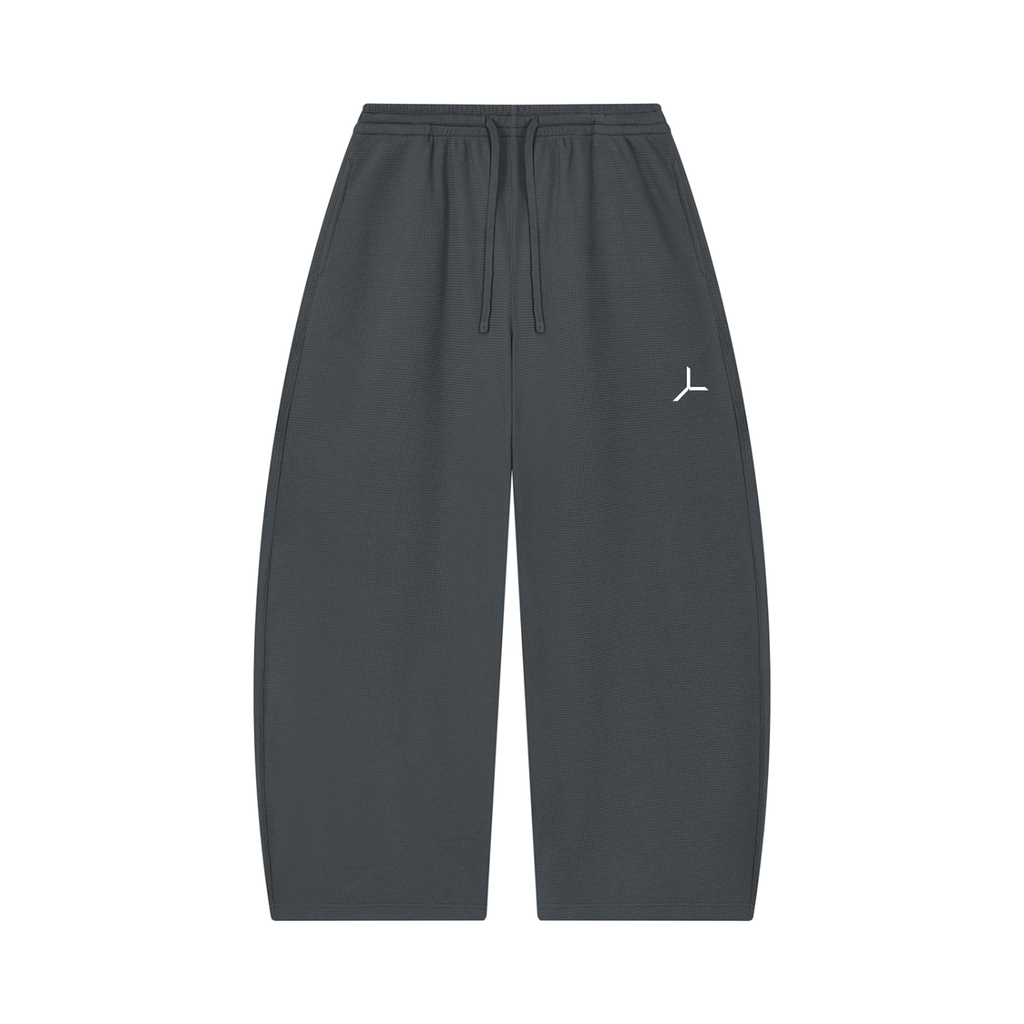 WAFFLE BARREL-LEG PANT