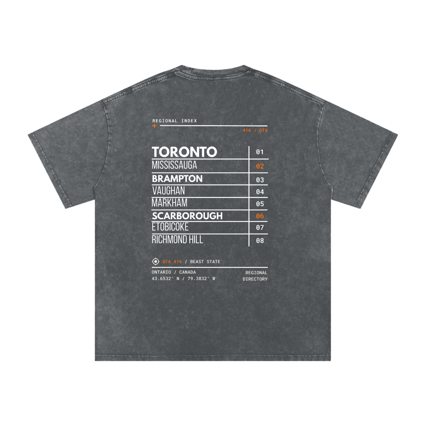 GTA 416 Regional Index Tee