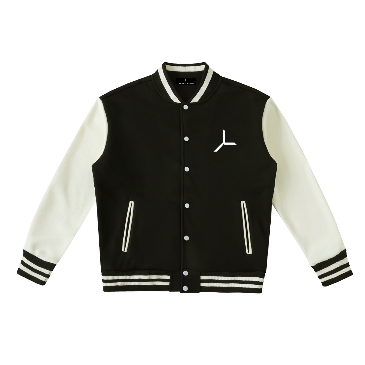 TWO-TONE VARSITY JACKET