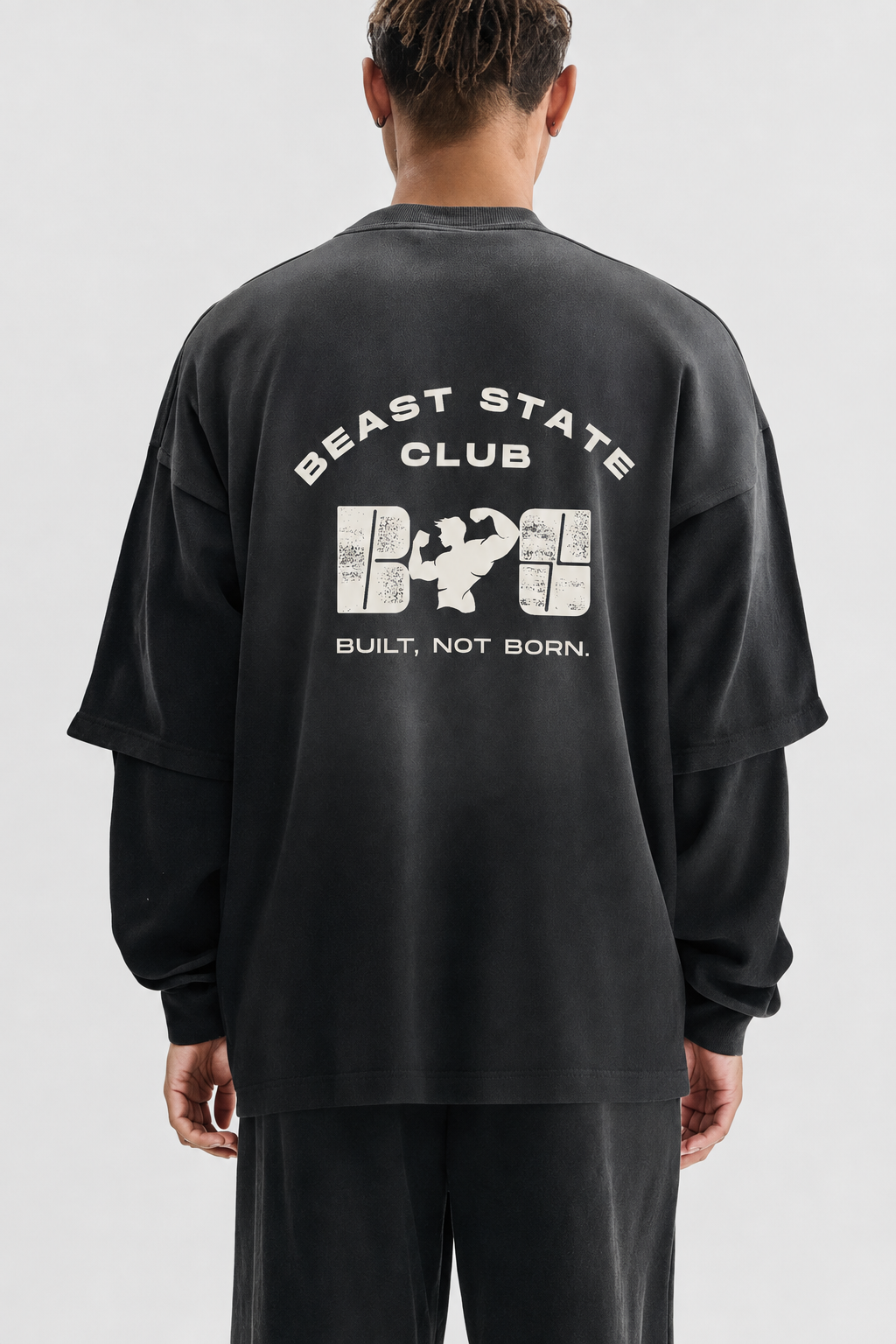 SUN FADE FRAYED LAYER TEE