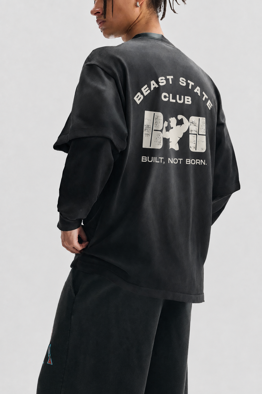 SUN FADE FRAYED LAYER TEE